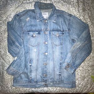 Old Navy Light Blue Distressed Denim Jacket